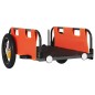 vidaXL Remolque para bicicletas hierro y tela Oxford naranja vidaXL Remolque para bicicletas hierro y tela Oxford naranja