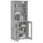 vidaXL Aparador alto madera contrachapada gris hormigón 69,5x34x180 cm vidaXL Aparador alto madera contrachapada gris hormigón 69,5x34x180 cm