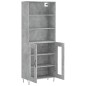 vidaXL Aparador alto madera contrachapada gris hormigón 69,5x34x180 cm vidaXL Aparador alto madera contrachapada gris hormigón 69,5x34x180 cm