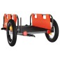 vidaXL Remolque para bicicletas hierro y tela Oxford naranja vidaXL Remolque para bicicletas hierro y tela Oxford naranja
