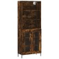 vidaXL Aparador alto madera contrachapada roble ahumado 69,5x34x180 cm vidaXL Aparador alto madera contrachapada roble ahumado 69,5x34x180 cm