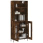 vidaXL Aparador alto madera contrachapada roble ahumado 69,5x34x180 cm vidaXL Aparador alto madera contrachapada roble ahumado 69,5x34x180 cm