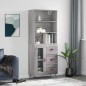 vidaXL Aparador alto madera contrachapada gris sonoma 69,5x34x180 cm vidaXL Aparador alto madera contrachapada gris sonoma 69,5x34x180 cm