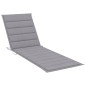 vidaXL Tumbona con cojín gris madera de pino impregnada vidaXL Tumbona con cojín gris madera de pino impregnada