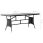 vidaXL Juego de comedor para jardín 7 piezas ratán sintético negro vidaXL Juego de comedor para jardín 7 piezas ratán sintético negro