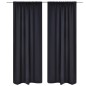 2 cortinas negras oscuras con jaretas, blackout 135 x 245 cm 2 cortinas negras oscuras con jaretas, blackout 135 x 245 cm