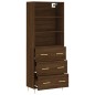 vidaXL Aparador alto madera contrachapada marrón roble 69,5x34x180 cm vidaXL Aparador alto madera contrachapada marrón roble 69,5x34x180 cm