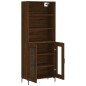 vidaXL Aparador alto madera contrachapada marrón roble 69,5x34x180 cm vidaXL Aparador alto madera contrachapada marrón roble 69,5x34x180 cm
