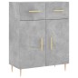 vidaXL Aparador alto madera contrachapada gris hormigón 69,5x34x180 cm vidaXL Aparador alto madera contrachapada gris hormigón 69,5x34x180 cm