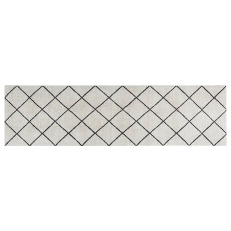vidaXL Alfombra de cocina lavable terciopelo cuadrados 45x150 cm