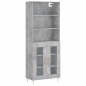 vidaXL Aparador alto madera contrachapada gris hormigón 69,5x34x180 cm vidaXL Aparador alto madera contrachapada gris hormigón 69,5x34x180 cm