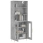 vidaXL Aparador alto madera contrachapada gris hormigón 69,5x34x180 cm vidaXL Aparador alto madera contrachapada gris hormigón 69,5x34x180 cm