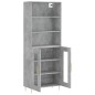 vidaXL Aparador alto madera contrachapada gris hormigón 69,5x34x180 cm vidaXL Aparador alto madera contrachapada gris hormigón 69,5x34x180 cm