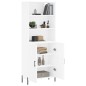 vidaXL Aparador alto madera contrachapada blanco 69,5x34x180 cm vidaXL Aparador alto madera contrachapada blanco 69,5x34x180 cm