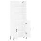 vidaXL Aparador alto madera contrachapada blanco 69,5x34x180 cm vidaXL Aparador alto madera contrachapada blanco 69,5x34x180 cm