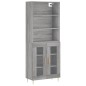 vidaXL Aparador alto madera contrachapada gris sonoma 69,5x34x180 cm vidaXL Aparador alto madera contrachapada gris sonoma 69,5x34x180 cm