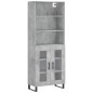 vidaXL Aparador alto madera contrachapada gris hormigón 69,5x34x180 cm vidaXL Aparador alto madera contrachapada gris hormigón 69,5x34x180 cm