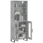 vidaXL Aparador alto madera contrachapada gris hormigón 69,5x34x180 cm vidaXL Aparador alto madera contrachapada gris hormigón 69,5x34x180 cm