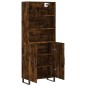 vidaXL Aparador alto madera contrachapada roble ahumado 69,5x34x180 cm vidaXL Aparador alto madera contrachapada roble ahumado 69,5x34x180 cm