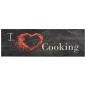 vidaXL Alfombra de cocina lavable terciopelo Cooking negro 60x180 cm vidaXL Alfombra de cocina lavable terciopelo Cooking negro 60x180 cm