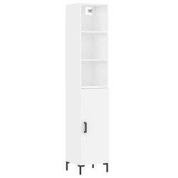 vidaXL Aparador alto madera contrachapada blanco 34,5x34x180 cm