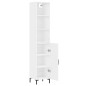 vidaXL Aparador alto madera contrachapada blanco 34,5x34x180 cm vidaXL Aparador alto madera contrachapada blanco 34,5x34x180 cm