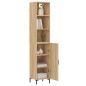 vidaXL Aparador de madera contrachapada roble Sonoma 34,5x34x180 cm vidaXL Aparador de madera contrachapada roble Sonoma 34,5x34x180 cm