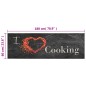 vidaXL Alfombra de cocina lavable terciopelo Cooking negro 60x180 cm vidaXL Alfombra de cocina lavable terciopelo Cooking negro 60x180 cm