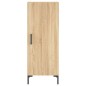vidaXL Aparador de madera contrachapada roble Sonoma 34,5x34x180 cm vidaXL Aparador de madera contrachapada roble Sonoma 34,5x34x180 cm