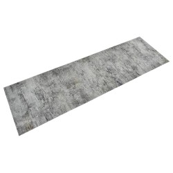 vidaXL Alfombra de cocina lavable terciopelo aspecto hormigón 60x180cm