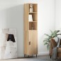 vidaXL Aparador de madera contrachapada roble Sonoma 34,5x34x180 cm vidaXL Aparador de madera contrachapada roble Sonoma 34,5x34x180 cm