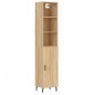vidaXL Aparador de madera contrachapada roble Sonoma 34,5x34x180 cm vidaXL Aparador de madera contrachapada roble Sonoma 34,5x34x180 cm