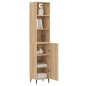 vidaXL Aparador de madera contrachapada roble Sonoma 34,5x34x180 cm vidaXL Aparador de madera contrachapada roble Sonoma 34,5x34x180 cm