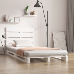 vidaXL Estructura de cama madera maciza de pino blanco 90x190 cm