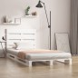 vidaXL Estructura de cama madera maciza de pino blanco 90x190 cm vidaXL Estructura de cama madera maciza de pino blanco 90x190 cm