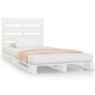 vidaXL Estructura de cama madera maciza de pino blanco 90x190 cm vidaXL Estructura de cama madera maciza de pino blanco 90x190 cm
