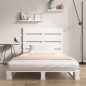 vidaXL Estructura de cama madera maciza de pino blanco 90x190 cm vidaXL Estructura de cama madera maciza de pino blanco 90x190 cm