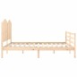 vidaXL Estructura de cama de matrimonio con cabecero madera maciza vidaXL Estructura de cama de matrimonio con cabecero madera maciza