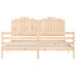 vidaXL Estructura de cama de matrimonio con cabecero madera maciza vidaXL Estructura de cama de matrimonio con cabecero madera maciza