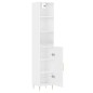 vidaXL Aparador alto madera contrachapada blanco 34,5x34x180 cm vidaXL Aparador alto madera contrachapada blanco 34,5x34x180 cm