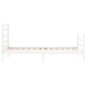 vidaXL Estructura de cama con cabecero madera maciza blanco vidaXL Estructura de cama con cabecero madera maciza blanco