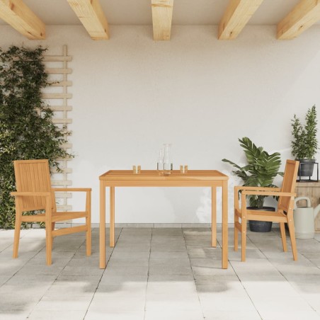 vidaXL Juego de comedor para jardín 3 pzas madera maciza de teca