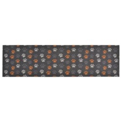 vidaXL Alfombra de cocina lavable terciopelo dibujo de patas 45x150 cm