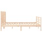 vidaXL Estructura de cama con cabecero madera maciza 160x200 cm vidaXL Estructura de cama con cabecero madera maciza 160x200 cm