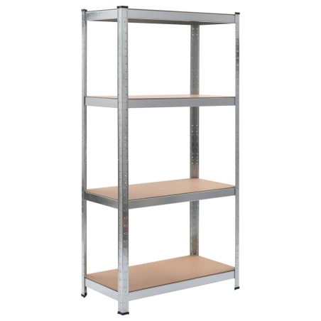 vidaXL Estantería de acero y MDF 80x40x160 cm plateado