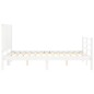 vidaXL Estructura de cama con cabecero madera maciza blanco 140x190 cm