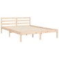 vidaXL Estructura de cama con cabecero madera maciza 140x190 cm vidaXL Estructura de cama con cabecero madera maciza 140x190 cm