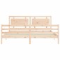 vidaXL Estructura de cama de matrimonio con cabecero madera maciza vidaXL Estructura de cama de matrimonio con cabecero madera maciza