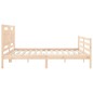 vidaXL Estructura de cama de matrimonio con cabecero madera maciza vidaXL Estructura de cama de matrimonio con cabecero madera maciza