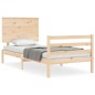 vidaXL Estructura de cama con cabecero madera maciza vidaXL Estructura de cama con cabecero madera maciza